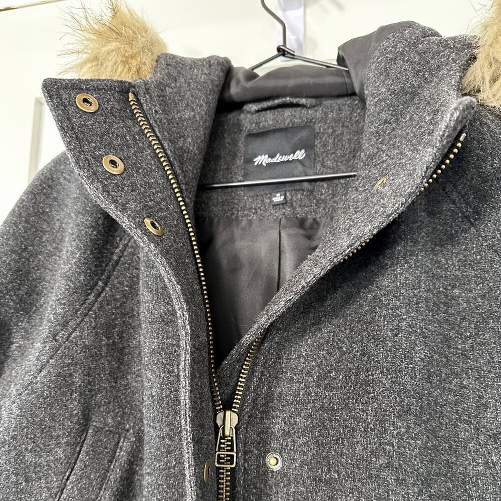 Madewell Vancouver Parka - Women's Medium - Wool Blend Anorak